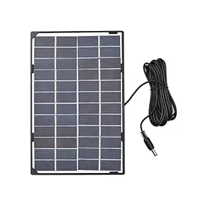 Irishom 6W 12V Solar Panel for Outdoor Security Camera Solar Cell with 10ft DC Output DIY Waterproof Solar Panel for Street Light Garden Lamp Home Fan Pump
