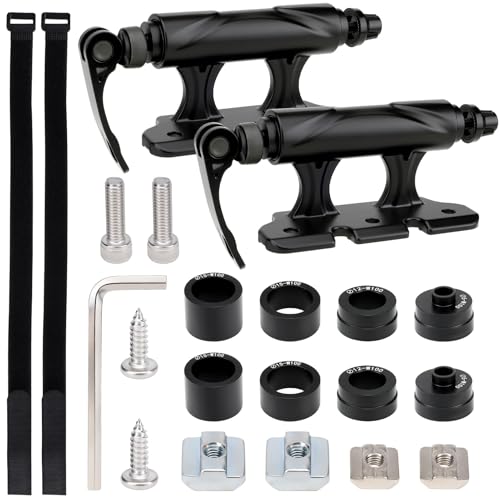 Dioty 2PCS Bike Fork Mount Block Alloy Quick Release Thru Axle for Car Bike Roof Rack Truck Bed Bike Mount with 4 Adapters for Road MTB and Hybrid Bicycles
