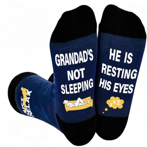 Zemolo Funny Socks for Men Husband Dad Grandad Resting Socks Gift Size 6-11