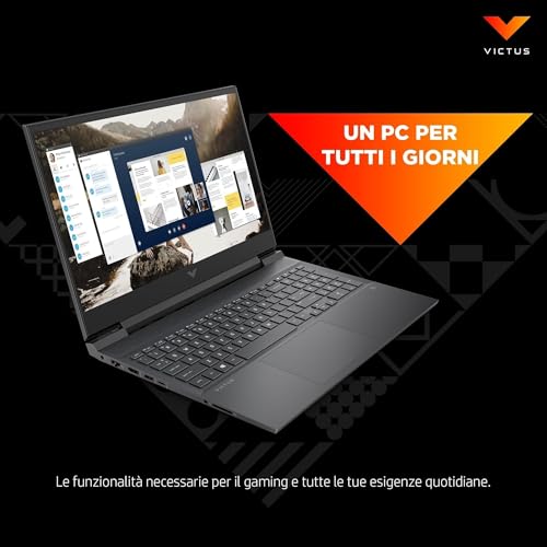 Victus 15-fb2001sl Notebook, AMD Ryzen 7-8845HS, RAM 16GB, 1TB SSD, Display 15.6 FHD Antiglare IPS 300 nits 144Hz, NVIDIA RTX4060 8GB, 3 Mesi di PC Game Pass Inclusi, Webcam TNR, Windows 11, Grigio - Notebook - Immagine 7