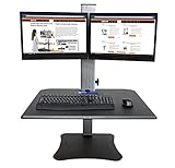 Victor DC350A Manual Dual Monitor Height Adjustable Sit-Stand Standing Desk Converter