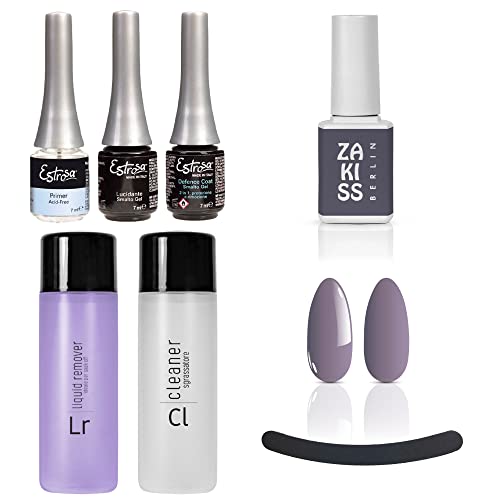 ESTROSA KIT COMPLETO SEMIPERMANENTE UNGHIE SMALTO - BASE PRIMER +
