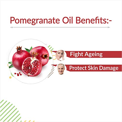 Image of B-URBAN Pomegranate (Punica Granatum) Oil 100% Pure & Natural Undiluted Carrier Oil Organic Standard for Calming Sensitive & Revitalizing Dull Skin - Use on Body and Hair 50ML