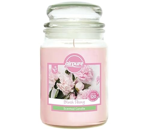 Airpure Large Scented Candle (Blush Peony) 18oz Jar Candle