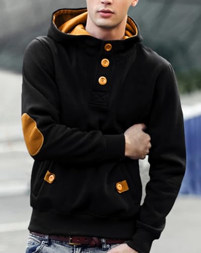 Image of EYEBOGLER Mens Casual Solid Hooded Neck Full Sleeve Sweatshirt