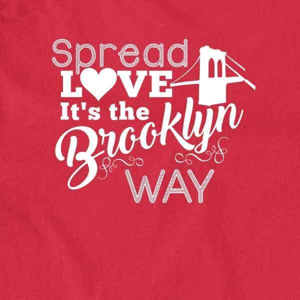 Miniatura 2 de Pop Threads Spread Love Its The Brooklyn Way Graphic Tee Camiseta para hombre