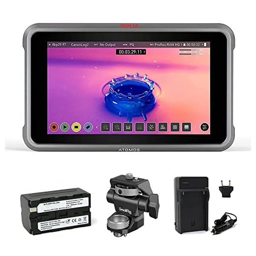 Atomos Ninja V+ 5.2-Inch 8K Photo and Video Portable Monitor | 1920 x 1080 Touchscreen Display Video Monitors with HDMI 2.0 in/Out | SmallRig Camera Hot Shoe Mount, Battery & Charger Bundle Set
