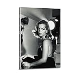 RedMush Poster de l'acteur Romy Schneider (30) sur toile   Décoration murale pour salon, chambre à coucher   Style cadre   20 x 30 cm