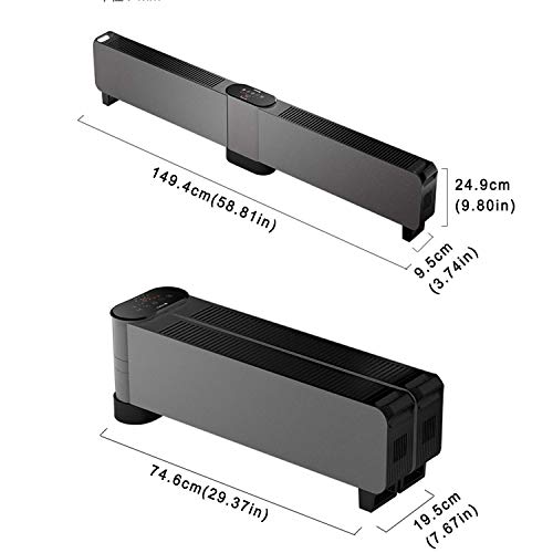 Ventilatorkachel plug-in heater,Elektrische Plint Convector Ventilatorkachel plug-in heaterthermostaat Digitale Timer Voor Thuis/Serre - Plintradiator Met Anti - Afbeelding 7