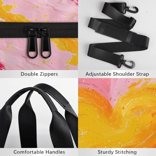 Heart Oil Paint Travel Gym Bag Waterproof Sport Dance Bag for Women Men Portable Gymnastics Duffel Bags Canvas Tote Carry on Handbag for Workout Overnight Weekender4