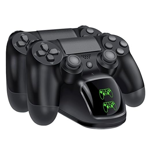 BEBONCOOL PS4 Controller Charger, Controller USB Charging Station Dock for DualShock 4, PlayStation 4 Charging Station for Sony Playstation4 / PS4 / PS4 Slim / PS4 Pro Controller-Black
