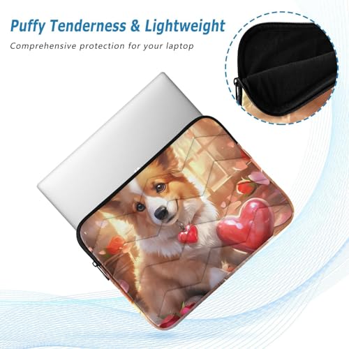 Funda para laptop 13-14 pulgadas a prueba de agua con diseño de corgi miniatura 5