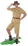 Safari Mann Kostüm für Herren, Inklusive: Hemd, Shorts, Gürtel und Hut, Ideal für Innenveranstaltungen, Perfekt für Karneval, Halloween oder Themenpartys