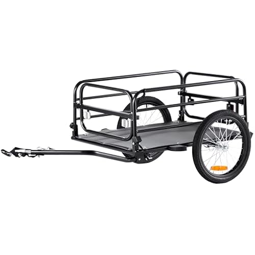 VEVOR Bike Cargo Trailer, 88/100/130/160 lbs Load Capacity, Heavy-Duty Bicycle Wagon Cart, Foldable Compact Storage with Universal Hitch