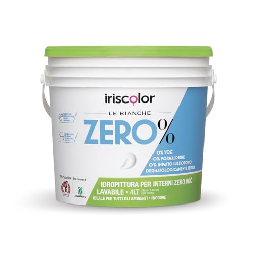 IRISCOLOR ZERO% Pittura Bianca Per Interni 4 LT ZERO VOC