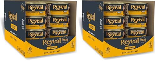 Image of Reveal Natural Wet Canned Cat Food,Limited and Natural Ingredients,Grain Free,High Protein with No Artificial Additives,Chicken Breast in Broth (2.47 oz Cans),(Pack of 48)