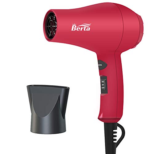 Berta 1000 Watts Compact Hair Dryer, Mini Travel Ionic Ceramic Blow Dryer, Lightweight