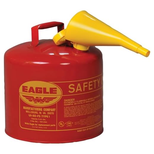 Red Safety Gas Can with Flame Protection