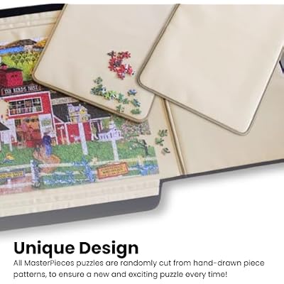 MasterPieces Puzzle - 1500 Piece Portable Jigsaw Puzzle Board - Puzzle Table - Foldable Puzzle Caddy Foam Backer - 23 x 32