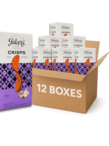 Roasted Garlic Rye Crisps 12 Boxes x 90g – Crunchy