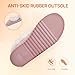 ATHMILE Fuzzy Fluffy Slippers for Women Memory Foam Knit Womens Slippers Non-Slip Bedroom Indoor Outdoor House slippers Shoes for Woman Closed Back Pink Size 5-6