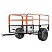 VEVOR 28 Cu.Ft 1800Lbs Steel ATV UTV Trailer Tow Behind Dump Cart, Heavy Duty Pull Behind Utility Dump Trailer for Lawn Mower Trailer Tractor Garden Yard with Removable Rear Panel