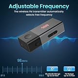 Bluetooth FM Transmitter, Wireless Auto Radio Bluetooth Adapter Car Kit Kfz-Einbausatz FM Modulator...
