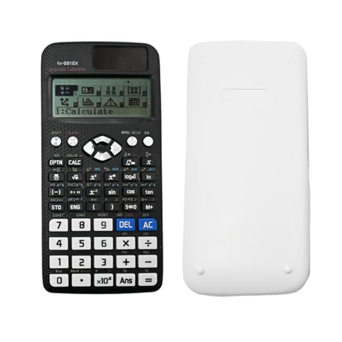 Anglepingping FX-991EX - Calculadora científica con 552 funciones, calculadora científica de ingeniería con 10+2 pantallas para escuela, oficina, negocios, hogar, uso diario, color negro