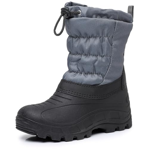 Felabo Kids Snow Boots for Boys & Girls – Warm Water-Resistant Winter Boots Easy to Put On (Toddler/Little Kid/Big Kid)