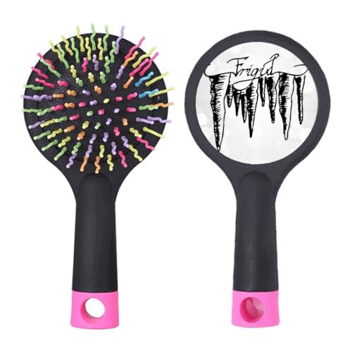 Brosse à cheveux démêlante peinte à la main, un accessoire d'art unique avec base coussin