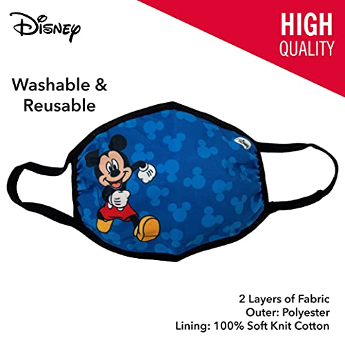 Concept One Disney's Mickey Mouse Running Gathered Face Mask For Kids, 6 Pack Blue #TOP4
