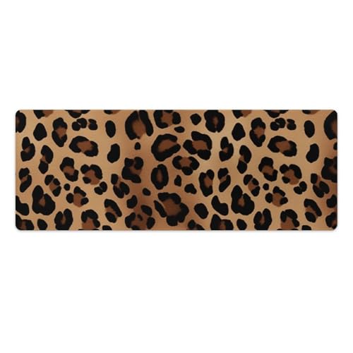 Tapis de souris de grande taille imperméable antidérapant léopard XXL