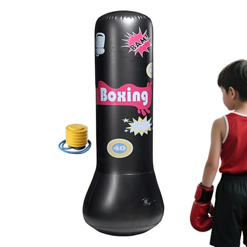 Bolsa de huelga inflable – Rebote de PVC 65 x 120 cm | Bajo de unión para siempre con diseño no slip, sprit in spight poetto | Gimnasio interior, exterior, hecho en casa