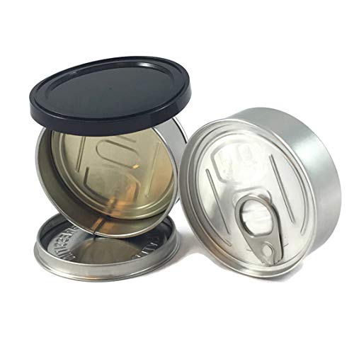 PRESSITIN 20X Hand Closed Strain Tin Can - Tuna Can Hoop Ring - NO MACHINE NEEDED - 100ml 3.5g - BIGSMOKESUPPLIES
