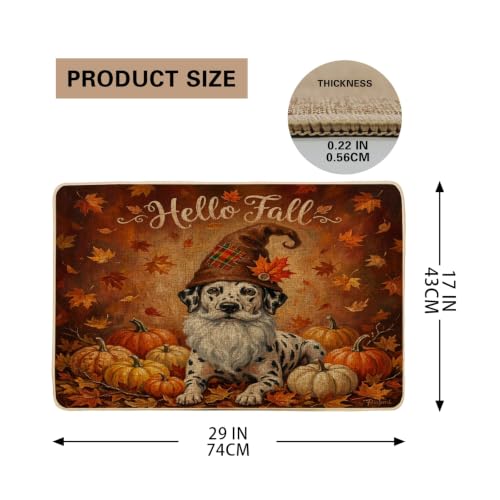 Tapete para puerta exterior de gnomo dálmata para decorar tu patio en otoño 3