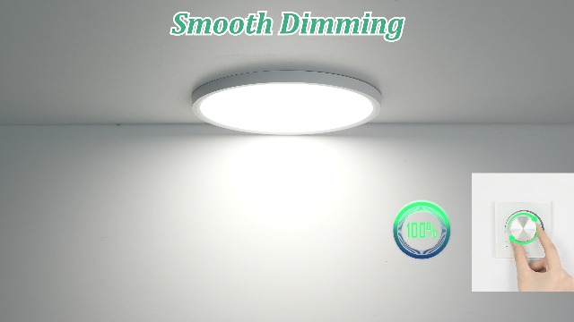 Image of Brightever 12 Inch LED Flush Mount Ceiling Light Fixture, Dimmable, 3200LM