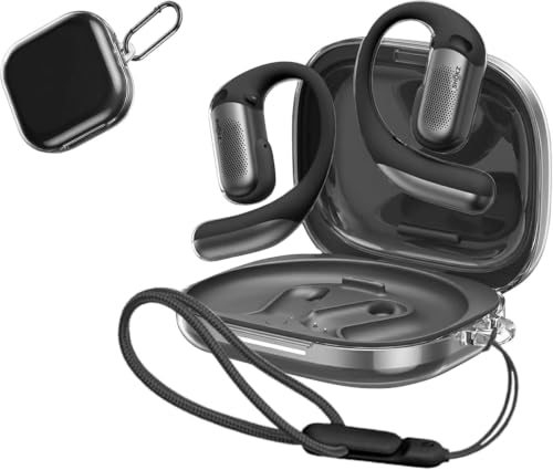 SHIKELGNA �ی�P�[�X For Shokz (�V���b�N�X) OpenFit Pro �p �P�[�X �J�o�[ TPU�f�ސ� ���[�P�[�X �N���[�j���O�y�����t�� �֗� ���s �y�� �L�Y�h�~ �h�o �h�k �y�ʏ��^ �����h�~ �S�ʕی�J�o�[(�N���A)