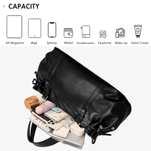 Image of JINMANXUE Woven Tote Bag For Women,Travel Shoulder Bag, Large Hollow Beach Soft Satin Handbags Hand-woven Satchel Clutch (Obsidian Black)