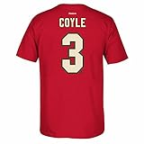 Reebok Charlie Coyle Minnesota Wild NHL Red Official Premier Player Name & Number Jersey T-Shirt for Men (M)