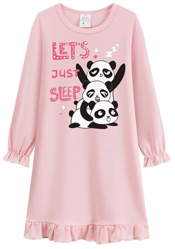 Little Hand Kids Night Dress for Girls Cute Cat Princess Tie-dyed Alpaca Sleep Dress Panda Sleepwear Nightgowns 3-10 Years