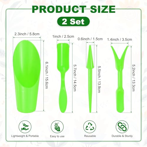 Set de 8 herramientas de mano para jardinería M METERXITY miniatura 3
