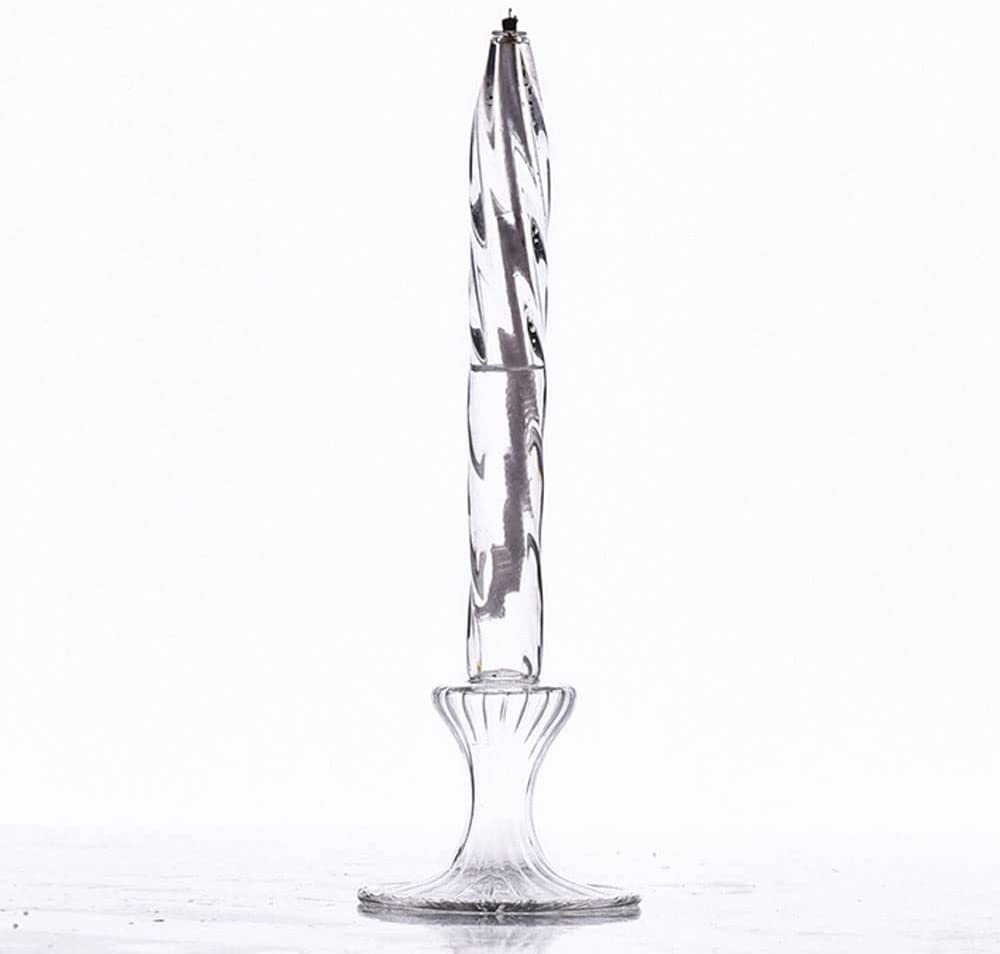Kerosene lamp, Glass with Wick Retro Desktop Crystal Chamber for Indoor Use Emergency Oil Lantern(H 23cm)