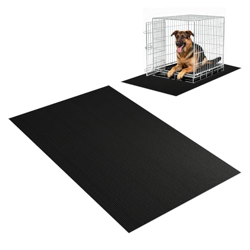 Wiojtry Dog Crate Mat Pet Crate Floor Protection Mat Mat for Under Dog Crate 31.5 x 51.2 Cut To Fit Design Washable Floor Covering Reusable Waterproof Non Slip Rug Whelping Pad for Pet (XXX Large