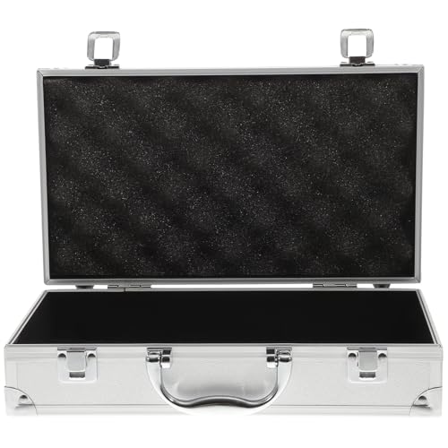 KOMBIUDA Caja Portátil de Aleación de Aluminio para Almacenamiento y Transporte con Gran Capacidad Maletín Rígido para Herramientas y Accesorios Estuche Multiusos con Asa para Fácil