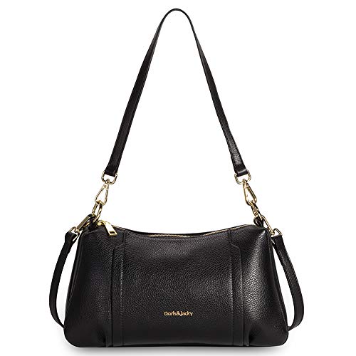Image of DORIS&JACKY Leather Shoulder Handbags For Women Medium Designer Crossbody Purse And Bags With Two Detachable Straps