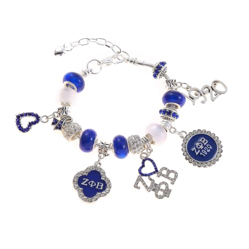 Society 1920 Soror Dove Zeta Sorority Bracelets Greek Charms Beaded Bangles For My Sisterhood Members Gifts Adjust For Wrist2
