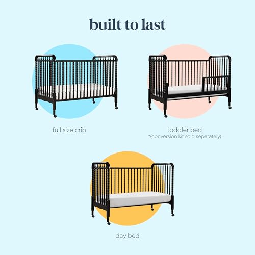 DaVinci Jenny Lind 3-in-1 Convertible Baby Crib, Ebony - image 6