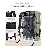 ECOHUB Waterproof Backpack for Women Men, 30L Roll-Top Closure Heavy Duty Dry Bag for Travel with IPX8 Waterproof Phone Case - Image 2