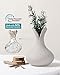 BosilunLife Flower Vase, 5 Inch Ceramic Vase for Flowers, Vase for Centerpiece, Small Vase, Rustic, Farmhouse Style, Made of Recycled Ceramic (Light Grey)