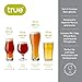 True Beer Glasses Gift Set, Durable Clear Tasting Kit for IPA, Belgian Ales, Wheat Beers, Stouts, Porters, Perfect for Beer Lovers, Home Bar, Birthday Gifts for Men, Set of 4